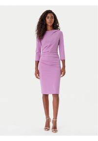 Rinascimento Sukienka koktajlowa CFC0126154003 Różowy Slim Fit. Kolor: różowy. Materiał: syntetyk. Styl: wizytowy