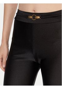 Just Cavalli Legginsy 79PAC1C1 J0108 Czarny Flare Fit. Kolor: czarny. Materiał: bawełna