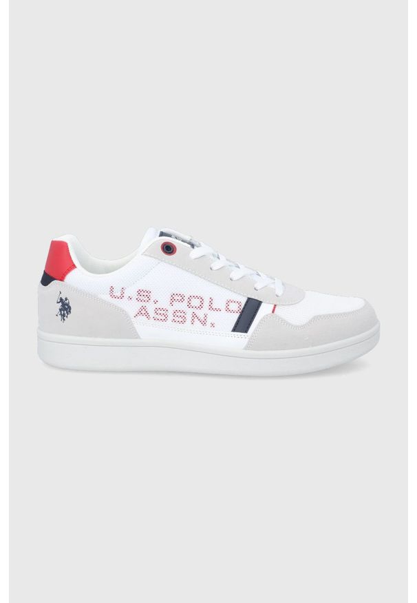 U.S. Polo Assn. buty kolor biały. Nosek buta: okrągły. Zapięcie: sznurówki. Kolor: biały. Materiał: guma