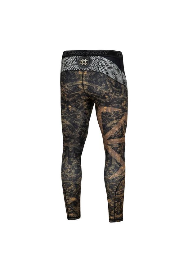 Legginsy sportowe męskie EXTREME HOBBY SLAVICA ORBIS. Kolor: czarny. Materiał: poliester, elastan