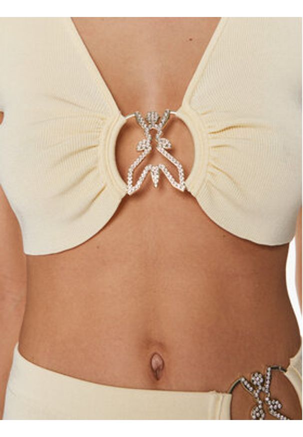 Patrizia Pepe Bluzka 2K0261/K021-W362 Écru Regular Fit. Materiał: wiskoza