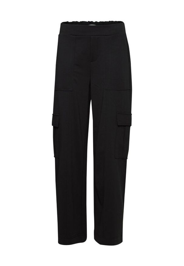 ICHI Spodnie materiałowe 20120199 Czarny Regular Fit. Kolor: czarny. Materiał: syntetyk