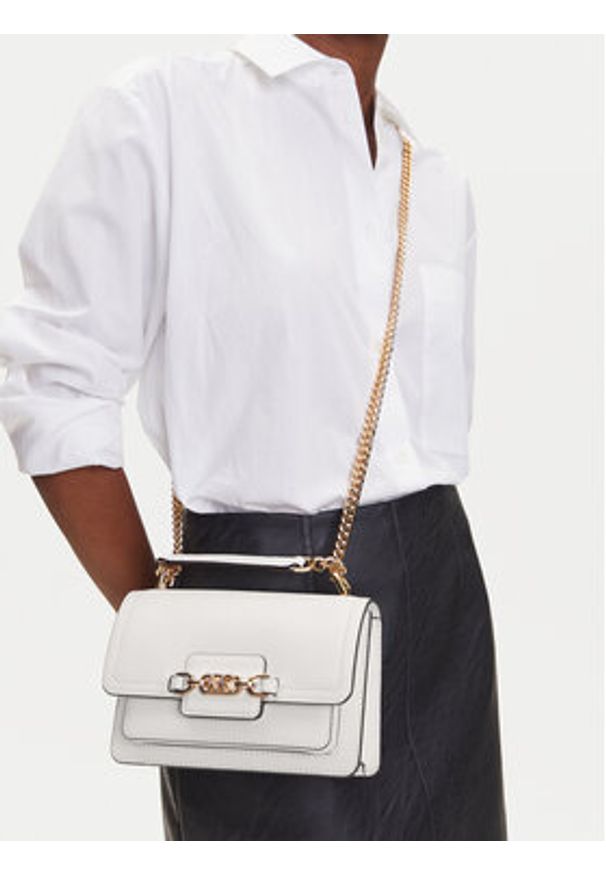 MICHAEL Michael Kors Torebka Heather 32S2G7HC0L Biały. Kolor: biały. Materiał: skórzane