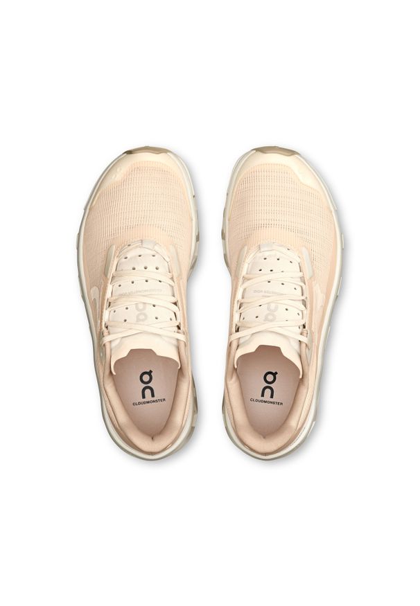 On - ON Cloudmonster Void W Dew | Ivory Buty damskie do biegania. Kolor: beżowy. Materiał: materiał. Szerokość cholewki: normalna. Sport: bieganie