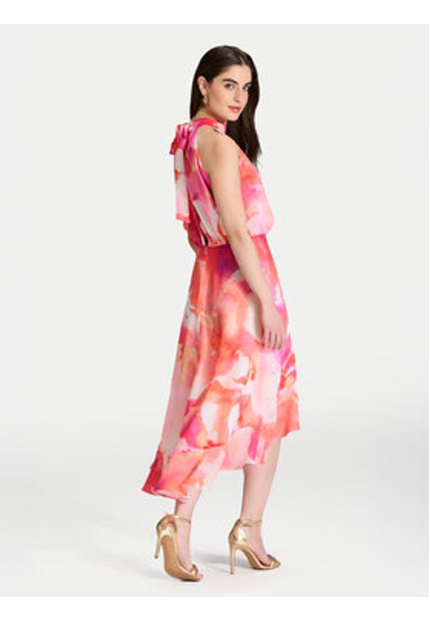 Swing Sukienka koktajlowa 5AI18500 Różowy Regular Fit. Kolor: różowy. Materiał: syntetyk. Styl: wizytowy