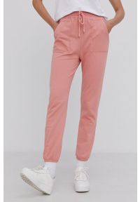 Answear Lab Spodnie damskie kolor różowy gładkie. Kolor: różowy. Materiał: dzianina. Wzór: gładki #3