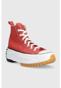 Converse trampki Run Star Hike HI damskie kolor czerwony A05136C. Nosek buta: okrągły. Zapięcie: sznurówki. Kolor: czerwony. Materiał: guma. Obcas: na platformie #5