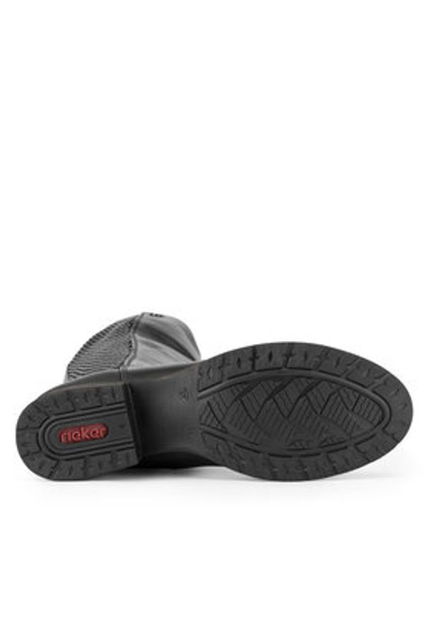 Rieker Kozaki Z9591-00 Czarny. Kolor: czarny. Materiał: skóra