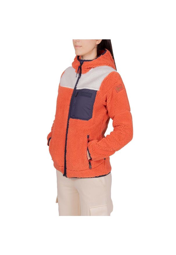 Bluza damska Napapijri Yupik Og Hooded. Kolor: różowy. Materiał: polar