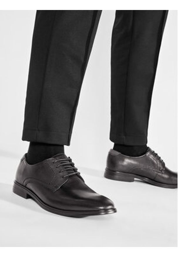 ecco - ECCO Półbuty Melbourne 62163450839 Czarny. Kolor: czarny. Materiał: skóra