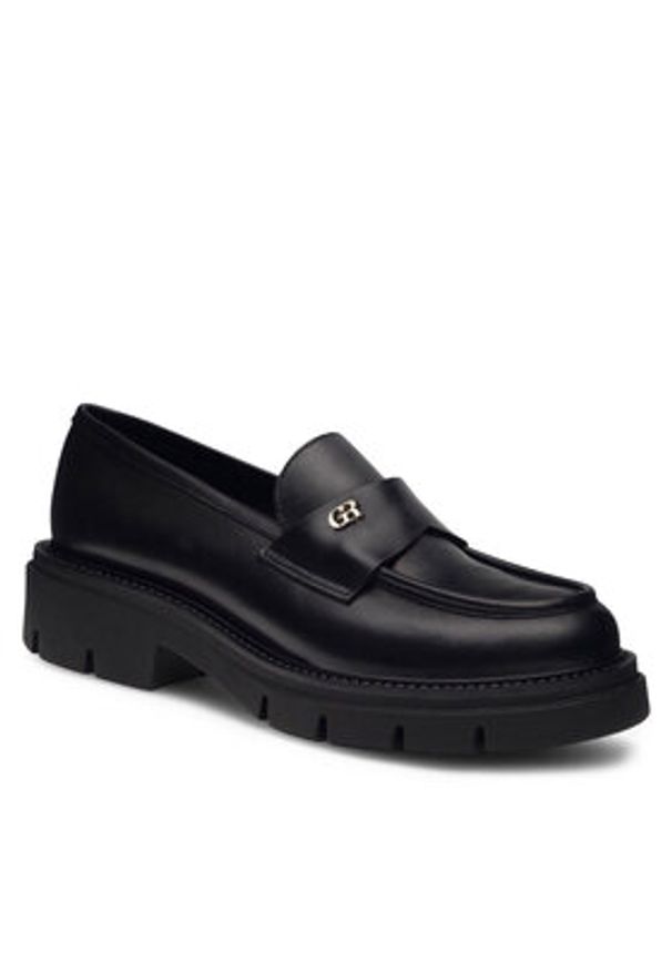 Gino Rossi Loafersy GRACE-I23-26372PE Czarny. Kolor: czarny. Materiał: skóra