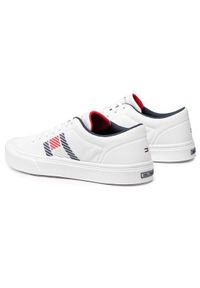 TOMMY HILFIGER - Tommy Hilfiger Sneakersy Lightweight Stripes Knit Sneaker FM0FM03400 Biały. Kolor: biały #7