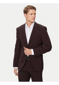 BOSS - Boss Garnitur H-Huge-2Pcs-224 50509485 Czerwony Slim Fit. Kolor: czerwony. Materiał: wełna