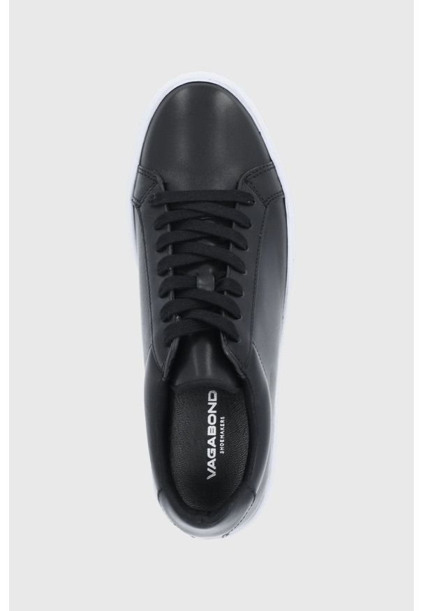 vagabond - Vagabond buty skórzane PAUL 2.0 kolor czarny. Nosek buta: okrągły. Zapięcie: sznurówki. Kolor: czarny. Materiał: skóra. Obcas: na obcasie. Wysokość obcasa: niski