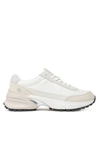 Calvin Klein Jeans Sneakersy Hike Runner Mg Nylon Perl YW0YW01963 Biały. Kolor: biały. Materiał: skóra