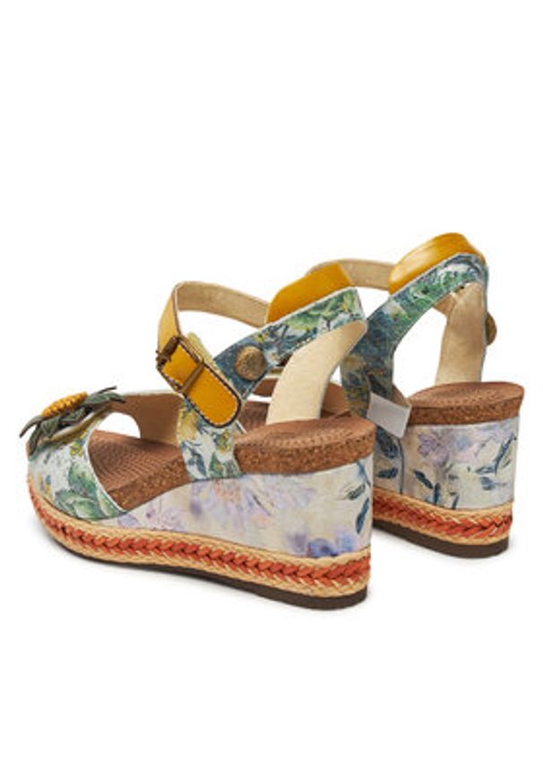 Laura Vita Espadryle Facyo 06 Kolorowy. Materiał: skóra. Wzór: kolorowy