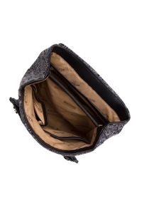 Wittchen - Damski plecak dżinsowy w monogram z etui szary. Kolor: szary. Materiał: bawełna. Wzór: gładki, paski, aplikacja. Styl: elegancki