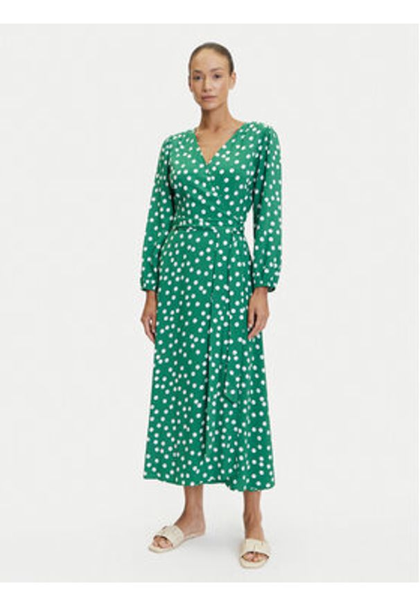 Tatuum Sukienka codzienna Sia T2505.203 Zielony Regular Fit. Okazja: na co dzień. Kolor: zielony. Materiał: wiskoza. Typ sukienki: proste. Styl: casual