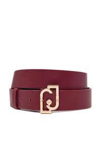 Liu Jo Pasek Damski Hips Belt 3,5 Cm AF5238 E0077 Bordowy. Kolor: czerwony. Materiał: skóra