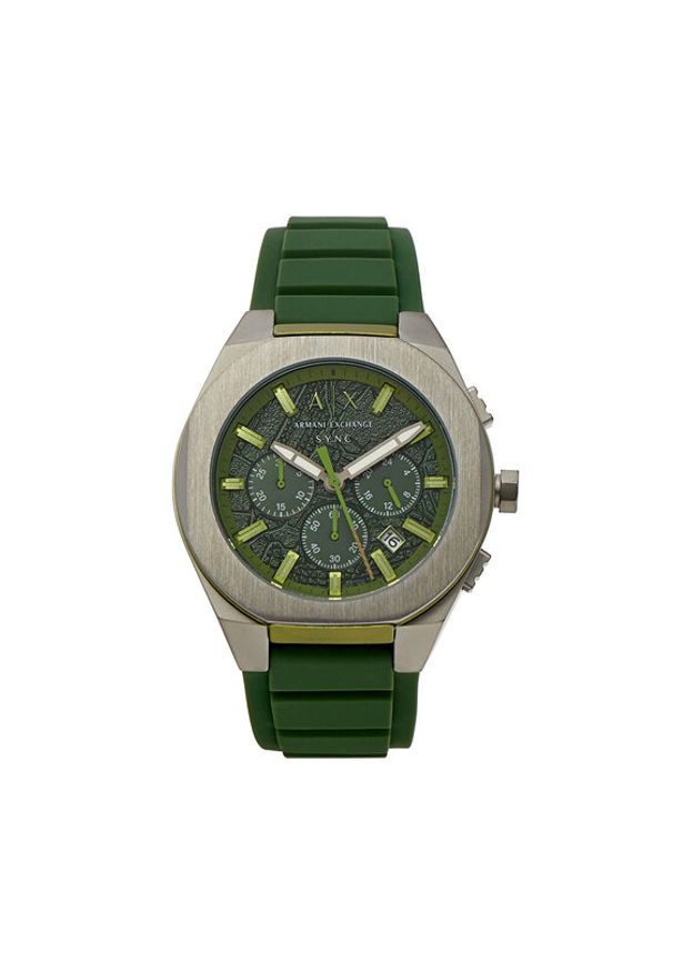 Armani Exchange Zegarek Sync AX4292 Zielony. Kolor: zielony. Materiał: syntetyk