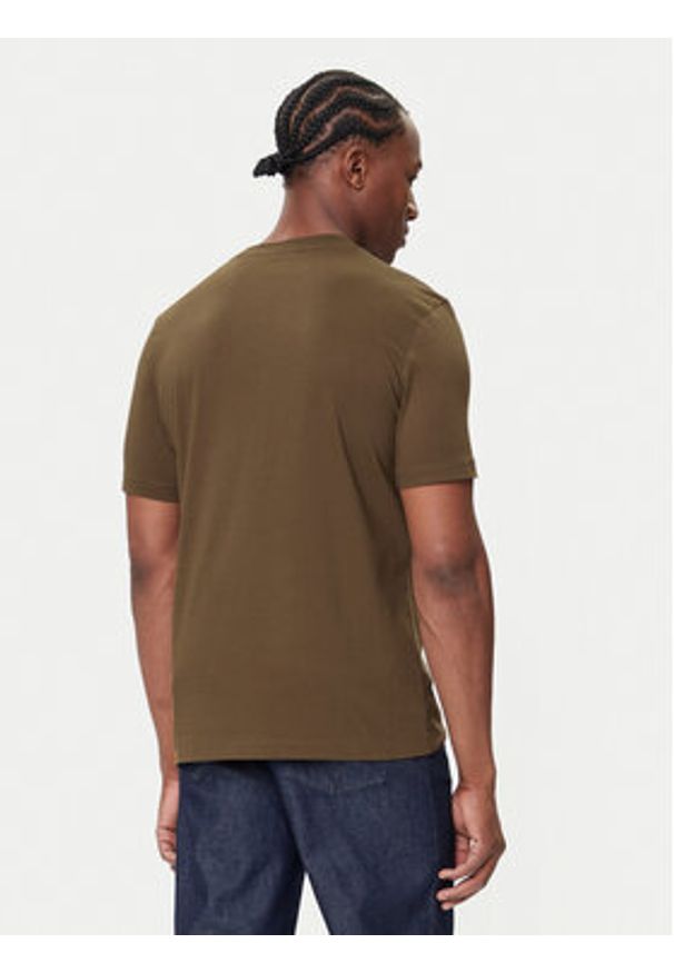 Hugo - HUGO T-Shirt Dulivio 50542737 Brązowy Regular Fit. Kolor: brązowy. Materiał: bawełna