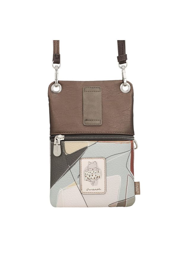 Torebka damska Anekke, z dekoracyjnym nadrukiem i metalowym logo zapinana na suwak wyposażona w dwie praktyczne kieszenie z przodu oraz regulowany pa. Kolor: beżowy. Wzór: nadruk. Styl: casual, klasyczny, elegancki. Rodzaj torebki: na ramię