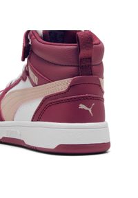 Puma - Dziecięce sneakersy Rebound V6 Mid PUMA Port Rose Quartz White Red Pink. Kolor: biały, czerwony, wielokolorowy