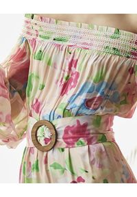 ROCOCO SAND - Sukienka z kwiatowym nadrukiem. Kolor: beżowy. Materiał: materiał. Wzór: kwiaty, nadruk. Styl: klasyczny #2