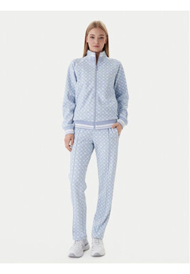 Guess Spodnie dresowe V5YB20 KB212 Błękitny Regular Fit. Kolor: niebieski. Materiał: syntetyk