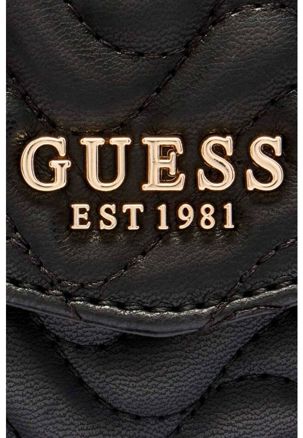 Guess - GUESS Czarna damska torebka Melisandra. Kolor: czarny. Materiał: skórzane