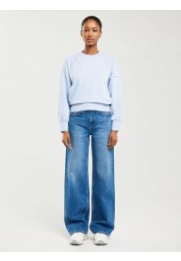 Big-Star - Bluza damska z nadrukiem 3d niebieska Jean 400. Okazja: na co dzień. Kolor: niebieski. Materiał: bawełna. Wzór: nadruk. Styl: elegancki, casual, sportowy