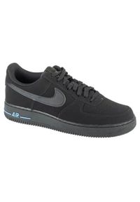 Buty do chodzenia męskie Nike Air Force 1 '07. Kolor: czarny. Materiał: materiał, skóra. Szerokość cholewki: normalna. Model: Nike Air Force. Sport: turystyka piesza