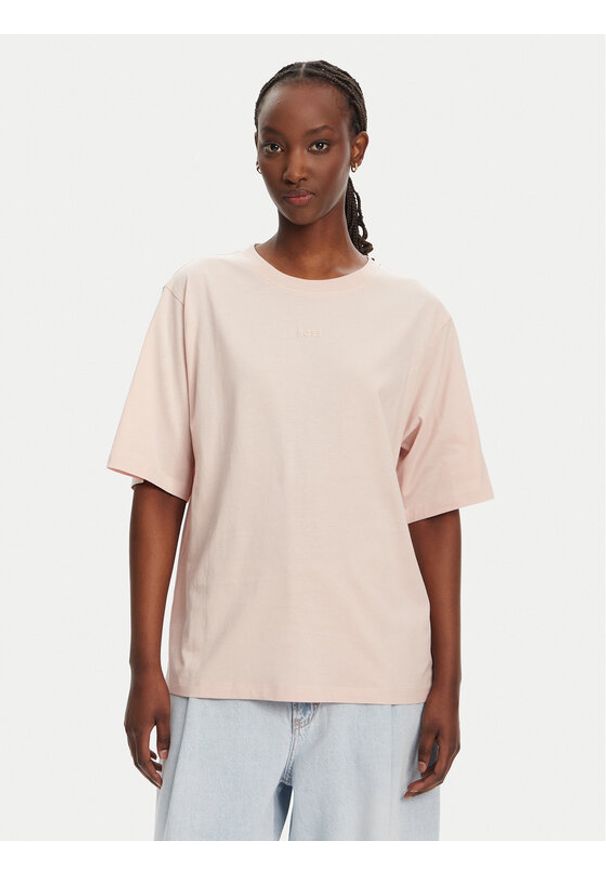 BOSS T-Shirt C_Enis 50523256 Różowy Oversize. Kolor: różowy. Materiał: bawełna