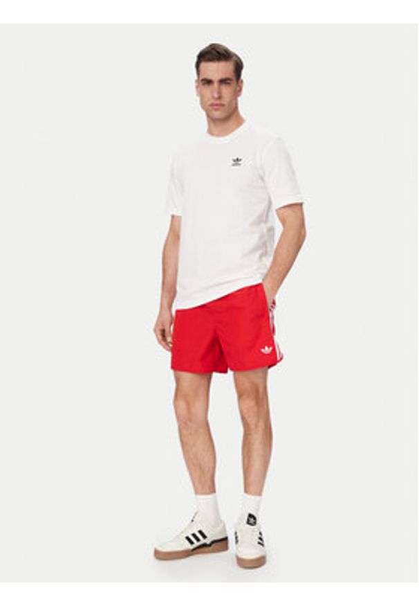 Adidas - adidas T-Shirt Trefoil Essentials JI8544 Biały Regular Fit. Kolor: biały. Materiał: bawełna