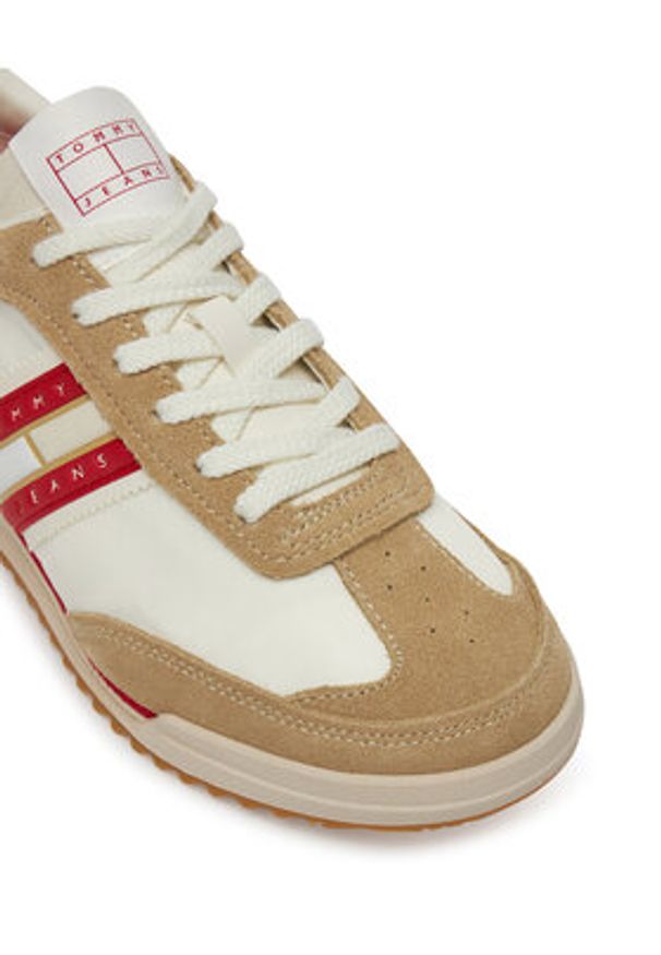 Tommy Jeans Sneakersy Tjw Retro Runner Cleated EN0EN02717 Kolorowy. Materiał: skóra. Wzór: kolorowy
