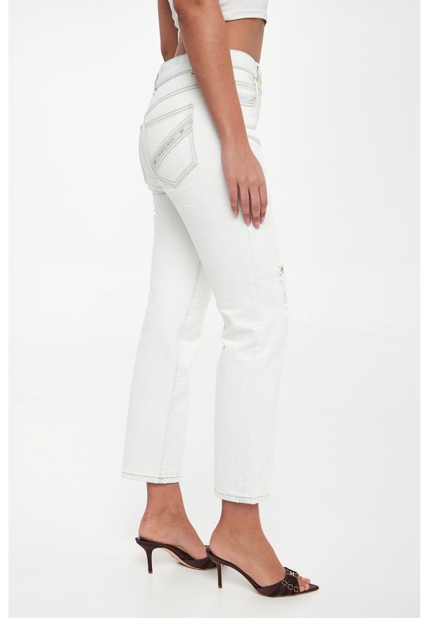 Elisabetta Franchi - Jeansy damskie strzępione ELISABETTA FRANCHI