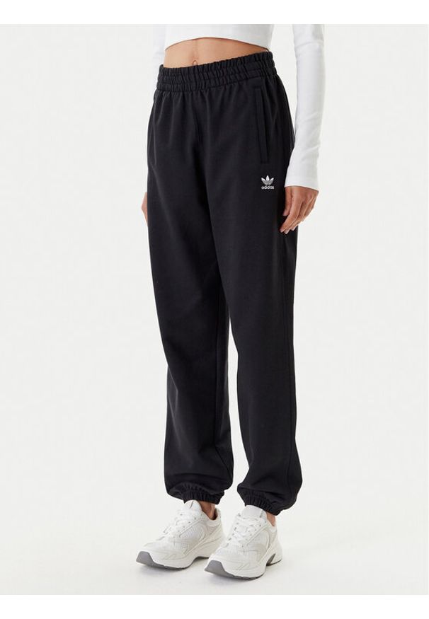 Adidas - adidas Spodnie dresowe Essentials French Terry IW0952 Czarny Loose Fit. Kolor: czarny. Materiał: bawełna