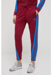 adidas Performance dres sportowy Teamsport HD6566 damski kolor bordowy. Kolor: czerwony. Materiał: dresówka. Wzór: ze splotem. Sport: fitness #6