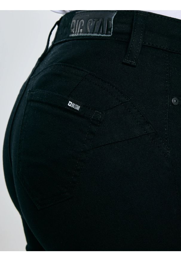 Big-Star - Jeansy damskie push up z wysokim stanem czarne Melinda High Waist 915. Stan: podwyższony. Kolor: czarny. Styl: sportowy, rockowy