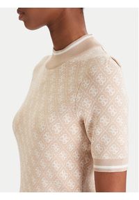 Guess Sukienka dzianinowa W3YK39 Z37K0 Beżowy Slim Fit. Kolor: beżowy. Materiał: wiskoza #4