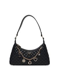 Guess Torebka Everlee HWEG86 79180 Czarny. Kolor: czarny. Materiał: skórzane
