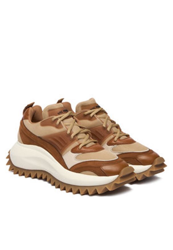 Vic Matié Sneakersy 1F2100DHD22BPFTI36 Brązowy. Kolor: brązowy. Materiał: skóra