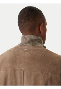 BOSS Kurtka skórzana H-Maparo 50547673 Beżowy Regular Fit. Kolor: beżowy. Materiał: skóra #7