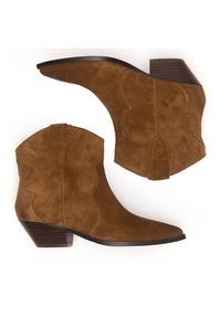 Badura Kowbojki V365-05 Brązowy. Kolor: brązowy. Materiał: zamsz, skóra #2