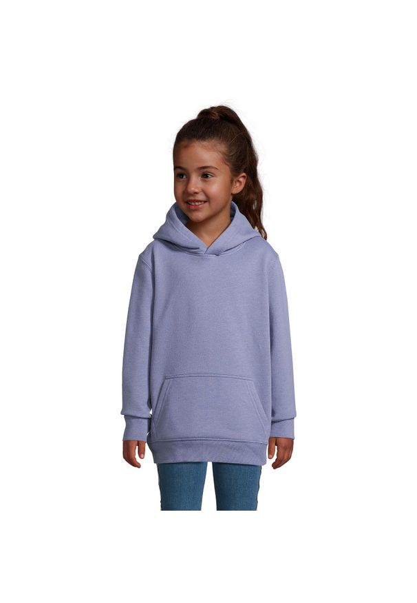 SOL'S - Bluza Z Kapturem Condor Dla Dzieci. Typ kołnierza: kaptur. Kolor: niebieski