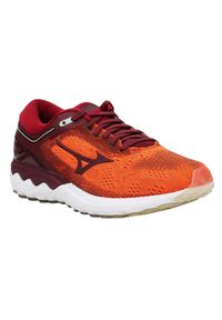Mizuno - Trampki Męskie Wave Skyrise. Kolor: pomarańczowy, wielokolorowy, żółty. Model: Mizuno Wave. Sport: turystyka piesza