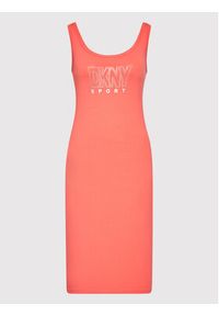DKNY Sport Sukienka letnia DP2D4646 Koralowy Slim Fit. Kolor: pomarańczowy. Materiał: bawełna. Sezon: lato. Typ sukienki: sportowe. Styl: sportowy #4