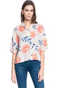 Lee - DAMSKA KOSZULA MATERIAŁOWA LEE FLORAL RESORT SHIRT ECRU L46DDWNQ. Materiał: materiał #7