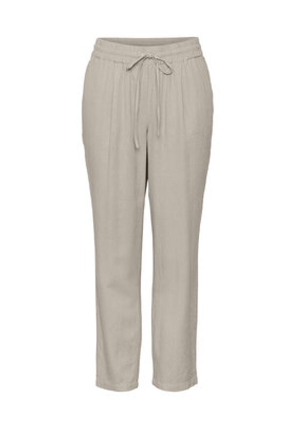Vero Moda Spodnie materiałowe Jesmilo 10279691 Szary Regular Fit. Kolor: szary. Materiał: len