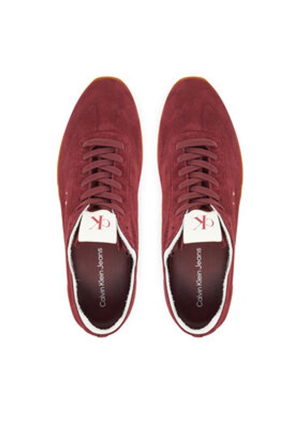 Calvin Klein Jeans Sneakersy Low Profile Runner Su YM0YM01288 Biały. Kolor: biały. Materiał: skóra